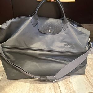 LONGCHAMP Le Pliage 21” Expandable Zipper Travel Weekender Duffle w/ Crossbody